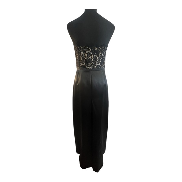 ANN TAYLOR🎃🐈⬛Strapless Black Satin & Lace Prom or Evening Gown 4 - Picture 9 of 16